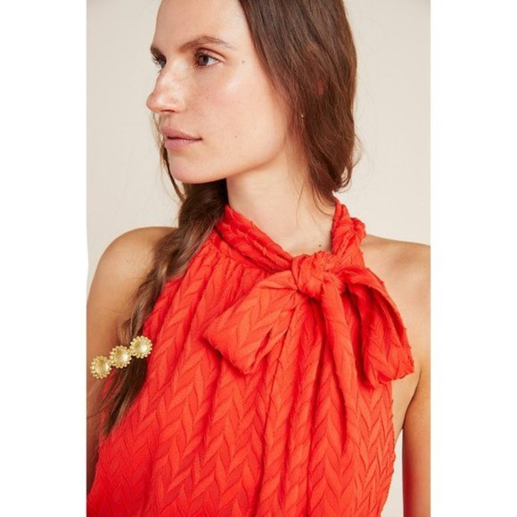 ANTHROPOLOGIE SACHIN & BABI CECELIA TIE-Neck DRESS - Picture 5 of 9